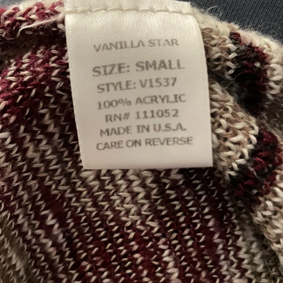 Vanilla Star Small red and cream poncho - Picture 4 of 4